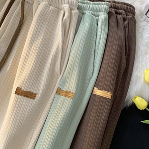 <span class=keywords><strong>Pantaloni</strong></span> Sportivi Casual Vintage a Gamba Larga in <span class=keywords><strong>Viscosa</strong></span> Lavorata a Maglia con Coulisse, Vestibilità Regolare, da Uomo e <span class=keywords><strong>Donna</strong></span>, Sottili Estivi, Moda 142 - Product Image 1