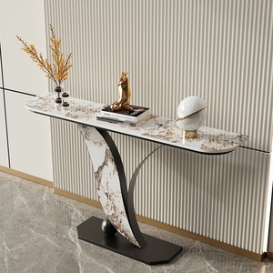 Table <span class=keywords><strong>console</strong></span> multifonctionnelle haut de gamme de luxe léger avec plateau en ardoise pour <span class=keywords><strong>entrée</strong></span> et salon, design moderne et minimaliste - Product Image 3