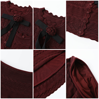 Nouvelle Collection Été 2026 – Ensemble Luxe Anti-Plis Style Français avec Nœud Papillon et Détails Creux en Nylon/Coton Tricoté à Manches Courtes