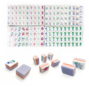Customizable Modern Foldable 4-Layer Acrylic <b>Mahjong</b> Game <b>Set</b> Luxury 160 Card Pattern with Manufacturer New Light Purple - Product Image 1