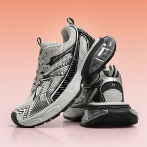 รองเท้าลำลองสุดหรู คุณภาพสูง สไตล์เดินสบาย รองเท้าทรงหนาเสริมส้น คุณภาพสูง พร้อมพื้นรองรับแรงกระแทก รองเท้าผ้าใบผู้ชายแฟชั่น - Product Image 4