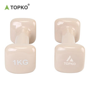 TOPKO en stock haltère carré d'exercice à domicile en fonte rose de haute qualité + PVC 1kg - Product Image 4