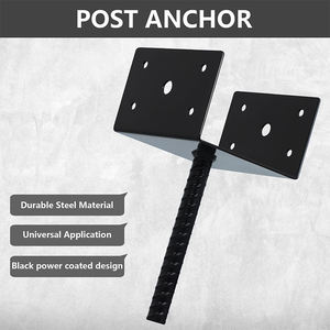 Poteaux JH-Mech Plaques <span class=keywords><strong>de</strong></span> base OEM ODM Support <span class=keywords><strong>de</strong></span> poteau <span class=keywords><strong>de</strong></span> clôture en forme <span class=keywords><strong>de</strong></span> U stable Pont d'ancrage en béton Support <span class=keywords><strong>de</strong></span> base <span class=keywords><strong>de</strong></span> poteau anti-rouille noir - Product Image 3