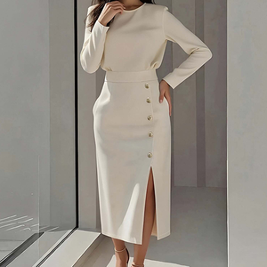 light green satin dress long Lady Black Tie - Lorena Midi Dress -sage