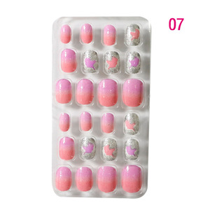 24 <span class=keywords><strong>Uñas</strong></span> Postizas para <span class=keywords><strong>Niñas</strong></span>, <span class=keywords><strong>Uñas</strong></span> Postizas <span class=keywords><strong>de</strong></span> Cobertura Completa en Rosa y Morado, <span class=keywords><strong>Uñas</strong></span> Acrílicas con Diseños <span class=keywords><strong>de</strong></span> <span class=keywords><strong>Flores</strong></span> para <span class=keywords><strong>Niñas</strong></span> - Product Image 1