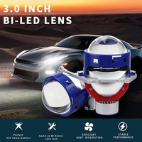 Lentille de projecteur bi-LED 3,0 pouces 130W pour la rénovation automobile, faisceau focalisé avec ligne de coupure nette, faisceau Hi/Lo
