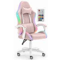 Fauteuil de Gaming LED RGB Rose pour Femme, Nouveau Modèle, Vente en Gros, Meilleure Vente, Fabrication OEM, Chaise de Bureau et de Domicile Colorée avec Lumières RGB pour Gamers