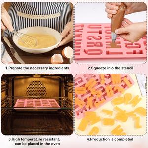 Moule en silicone à 26 cavités en forme de lettres de l'alphabet, antiadhésif, sans phtalates, grande profondeur, pour chocolat, crayons, pochoirs pour bonbons et gâteaux - Product Image 5