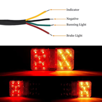 12V 2W 10 LED camion voiture remorque feu arrière feu Stop indicateur lampe feu arrière clignotant étanche antichoc lumières