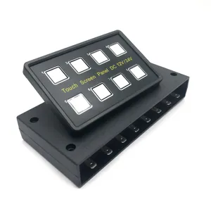 8 Gang Touch Pad Diy Schakelaar Panel Voor Auto Marine Boot Jacht Caravan Camper Truck Trailer Utv Blauwe Led op-Off