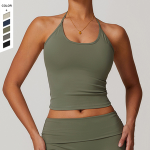 حزام جديد معلق الرقبة جميلة الظهر مع حصيرة الصدر للياقة البدنية ضيق عارضة سرعة التجفيف أعلى للنساء - Product Image 1