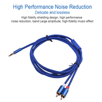 Dvd Cd Stéréo Av 3 5mm Aux 2 Mâle 1.2m Rca Plaqué Or Fiche Jack Oem Câble Audio 3.5mm À 2rca