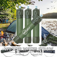 Paille filtrante portable Wosfer pour usage domestique, filtration en 3 étapes, affichage de la durée de vie du filtre, durée de vie du filtre de 18 mois