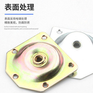 Connecteur d'angle en acier avec écrou, en acier au carbone zingué, pour support de meuble ou d'armoire - Product Image 1