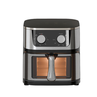 Freidora de Aire OEM Personalizada de 10L, 1400W, Totalmente de Acero Inoxidable, Panel Táctil a Color, 10 Ajustes Preestablecidos, Protección Contra Sobrecalentamiento