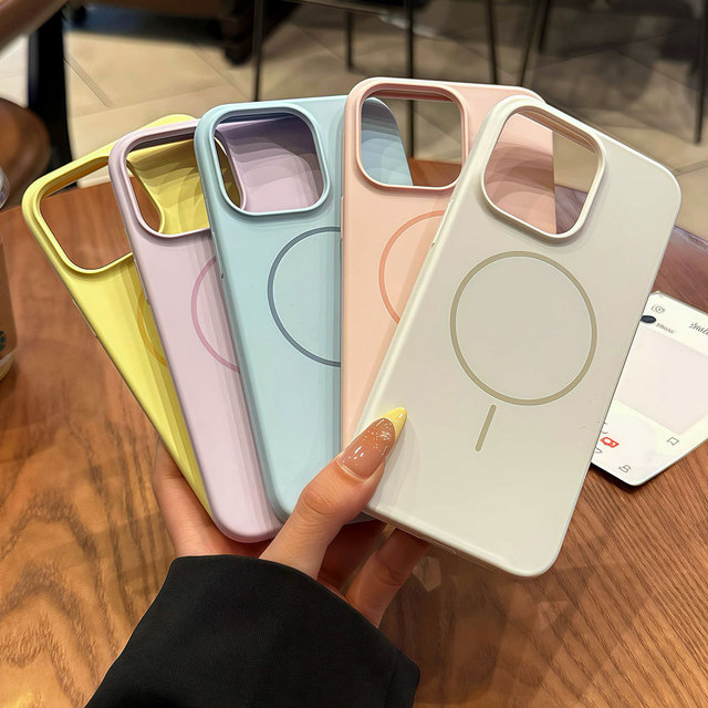 2025 New Trend Liquid Silicone Magnetic Phone Case for iPhone 17 16Pro Max 15 14 13 12 Skin-Friendly Shockproof Protective Cover