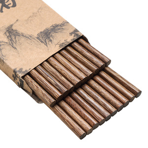 Chicken Wing Wood Chopsticks 10 Pairs Round Head Unpainted Wax Free Household Chinese Style - Product Image 5