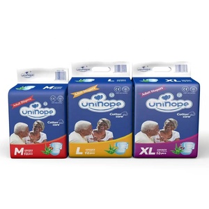 Unihope Tissu imprimé XL ultra épais pour couches pour adultes, doux, respirant, ultra absorbant, jetable avec protection anti-fuites 3D - Product Image 1