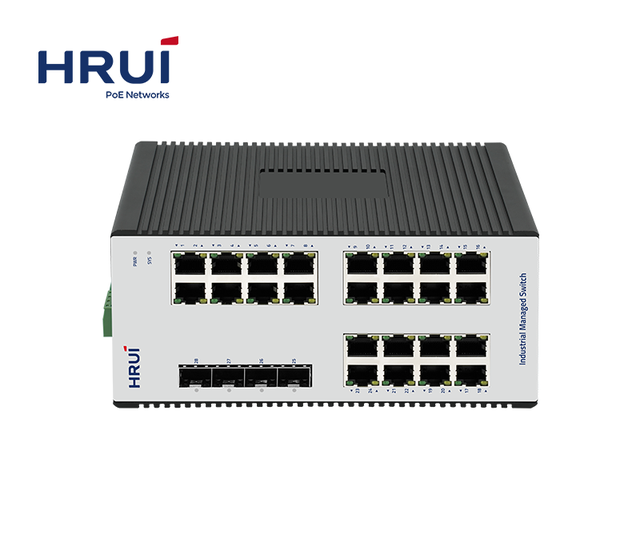 -40°C~75°C Industrial L2+ Managed Switch, 24-Port 10/100/1000T + 4-Port 1G SFP High-Density, DIN-Rail Compact, OEM/ODM