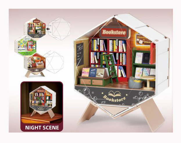 Hot Sell DIY Miniature House Scene Ornaments Handmade Art House Assembly Toys DIY 3D Puzzle Building Block Kit