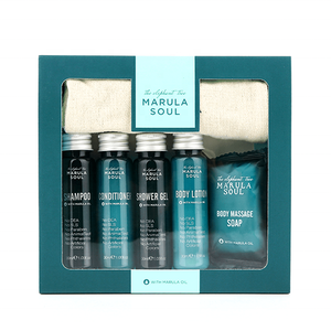 Maßgefertigtes Luxus-Marulaöl Gäste-Annehmlichkeiten-<span class=keywords><strong>Set</strong></span> Tragbares Bad- und Reise-Toilettenartikel-<span class=keywords><strong>Set</strong></span> für Hotels - Product Image 2
