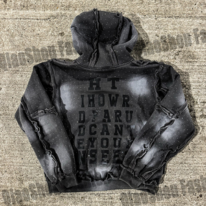 Nhà Sản Xuất Áo 100% Bông Heavyweight 500gsm Axit Rửa Rửa Đau Khổ Bản Vá Thư Dây Kéo Áo Cho Nam Giới - Product Image 2