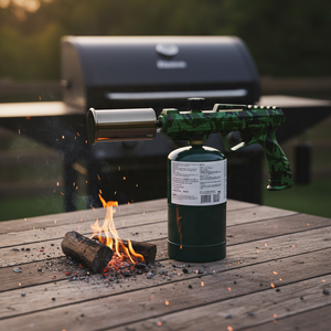 Torche au propane puissante pour le camping, torche à flamme réglable, allume-feu haute température, allumage en un clic, brûleur à herbe - Product Image 2