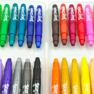 Jumbo bút chì màu cho trẻ mới biết đi 24 màu sắc twistable bút chì màu không độc hại có thể giặt dễ dàng để giữ Silky Gel bút chì màu lớn - Product Image 3