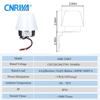 Interrupteur photoélectrique thermique électronique extérieur non intelligent CNRIYA IP54/IP44 220V 30-120S à temporisation jour/nuit pour éclairage public LED PP/PC