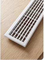 Grille d'aération double déflection en ABS, taille de l'ouverture 500*130mm, réglable, pour plafond et mur, système HVAC