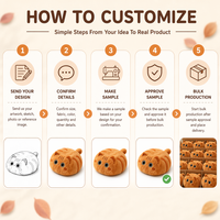 Peluche personnalisée chat orange, adorable personnage de dessin animé, coussin en peluche, mini oreiller rembourré pour cadeau de vacances, faible MOQ, OEM, ODM