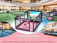Simulateur de pickleball interactif d'intérieur avec projection AR, équipement de divertissement en métal durable pour 1 à 2 personnes, idéal pour l'entraînement familial ou en club