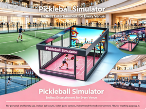Simulador Interactivo de Pickleball para Interiores con Proyección AR, Equipo de Entretenimiento de Metal Resistente para 1-2 Personas, Ideal para Familias y Entrenamiento en Clubes - Product Image 3