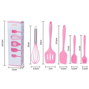 Accesorios para el Hogar y la Cocina en Oferta, Juego de 5 Utensilios de Cocina de Silicona Resistentes al Calor, Espátulas para Cocinar - Product Image 5