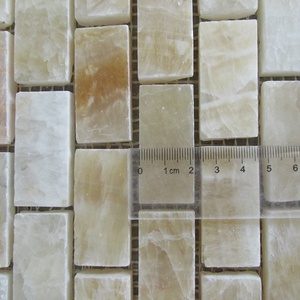 Hiện đại mật ong <span class=keywords><strong>Onyx</strong></span> Đá Vàng Gạch Mosaic 10mm dày đá cẩm thạch cho nhà phòng tắm nhà bếp & khách sạn tường trang trí nội thất thiết kế sàn gỗ - Product Image 4