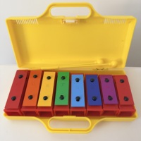 Rainbow 8 Tones Xylophone Musical Instrument Metal Handheld Xylophone for Kids