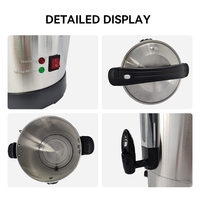Urne de restauration en acier inoxydable de petite taille 6L pour le commerce électronique, chauffe-eau avec robinet B2B B2C