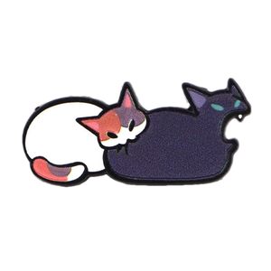 Broche de Gato Negro de Anime Japonés, Pin Esmaltado de Aleación, Insignia de Animal de Dibujos Animados para Regalo y Uso Diario - Product Image 1