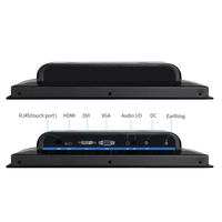 Moniteur industriel à lunette extrêmement mince de 3mm 10.1 "10.4" 11.6 "12" 17 "21.5" Panneau d'écran tactile LCD Vesa Kiosk de style intégré
