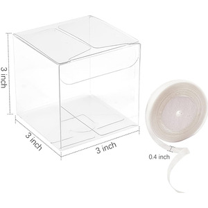 Faveur claire Cube <span class=keywords><strong>en</strong></span> plastique Transparent traiter les boîtes de ruban bonbons Goodie cadeau petite boîte d'emballage <span class=keywords><strong>en</strong></span> plastique de <span class=keywords><strong>bombe</strong></span> de cacao chaud individuel - Product Image 6