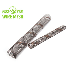 Nhà máy tùy chỉnh SS 304 316L kim loại đục lỗ lưới lọc ống/xi lanh/ống - Product Image 3