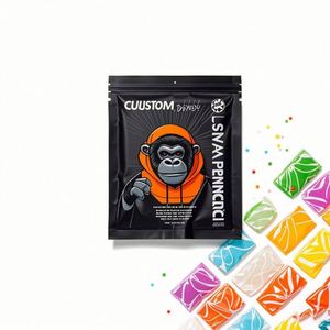 Custom Printed 1g Mini Zipper <b>Bag</b> Smell Proof Moisture for Pre-Roll Wraps Packaging Lay-Flat 3 Side Seal Mylar Food Pet Food - Product Image 4