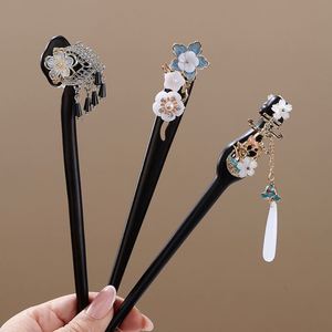 Horquillas Antiguas Chinas para el Cabello para Mujer, con Perlas, Flores y Mariposas, Hechas a Mano, Accesorios de Joyería, Adornos para el Cabello - Product Image 3