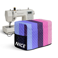 Housse de machine à coudre matelassée personnalisée arc-en-ciel gay avec motif omnisexe pour le rangement à domicile et la décoration de studio d'artisanat
