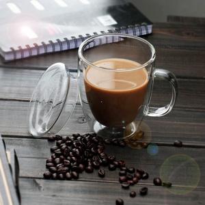 400 ML ODM/OEM alta borosilicato de vidrio de doble pared taza de café reutilizable de café tazas de vidrio - Product Image 4
