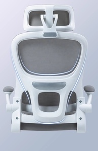 Nuova Sedia da Ufficio Ergonomica Girevole in Rete di Alta Qualità, Bianca, Comoda e Regolabile per Staff e Direzionale, con Supporto Lombare - Product Image 5