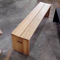 Chaise et banc de salle à manger modernes en bois de frêne massif pour table à manger, pied de lit et salon de thé