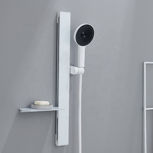 Système de douche rond pour salle de bain mitigeur de baignoire chromé argenté Affichage LED Robinet de salle de bain chaud et froid Ensemble de douche thermostatique - Product Image 6