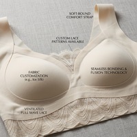 Soutien-gorge sans couture personnalisable en couleurs variées, avec dentelle élégante, rembourrage doux et maintien, idéal pour le yoga et le sommeil – Vente directe usine