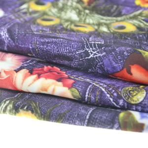 قماش حرير 95% ، نسيج حرير ، 5% بولي سبانديكس 100D + 20D, قماش حرير مضلع ، طباعة رقمية ، قماش تريكو - Product Image 4